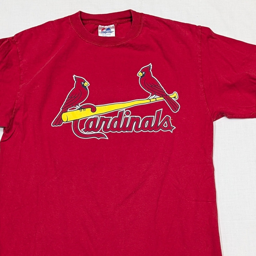 Majestic St. Louis Cardinals Adam Wainwright 50 Red MLB Player Tee Shirt Large